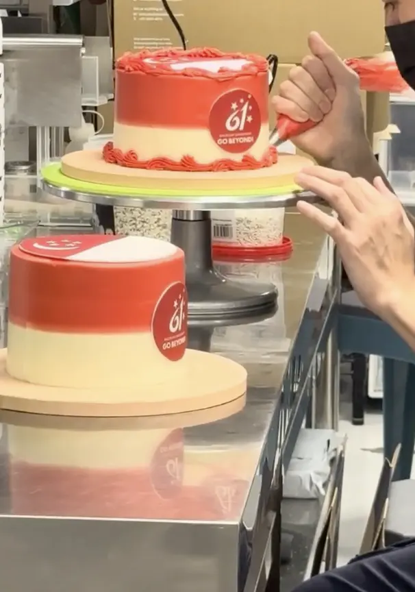 Corporate National Day cake gifting order by Bob the Baker Boy