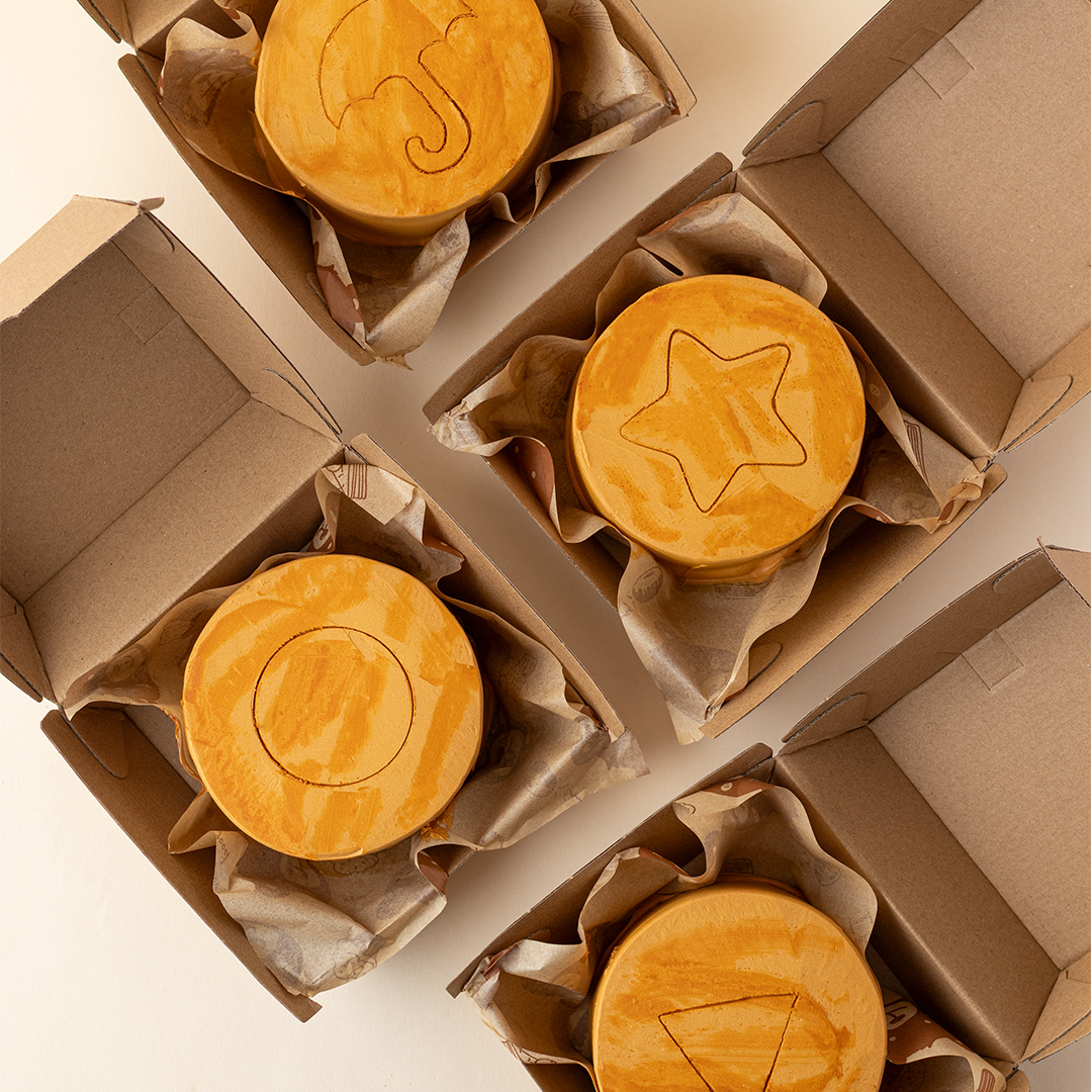 Dalgona Game Bento Cake (Set of 4)