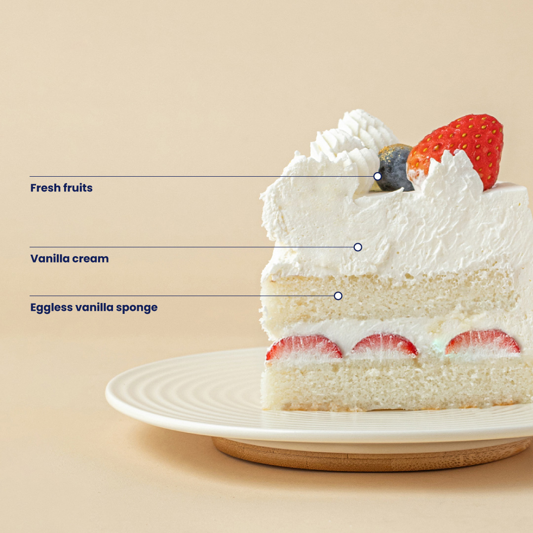Eggless Strawberry Shortcake