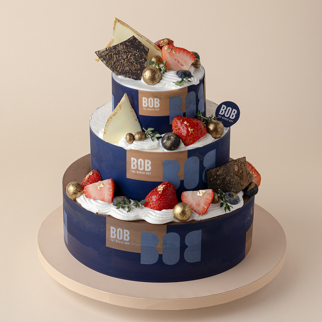 Three-tier Ultimate Trio: Chocolate, Strawberry, and Ondeh