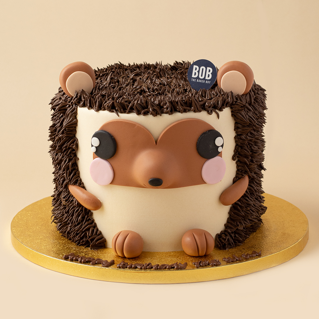 3D Cute Woodland Hedgehog Cake