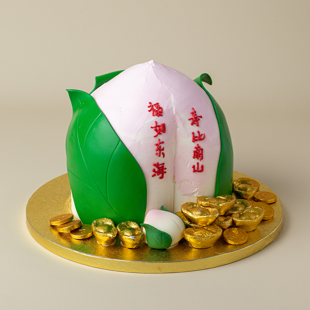 3D Longevity Shou Tao Bun Cake
