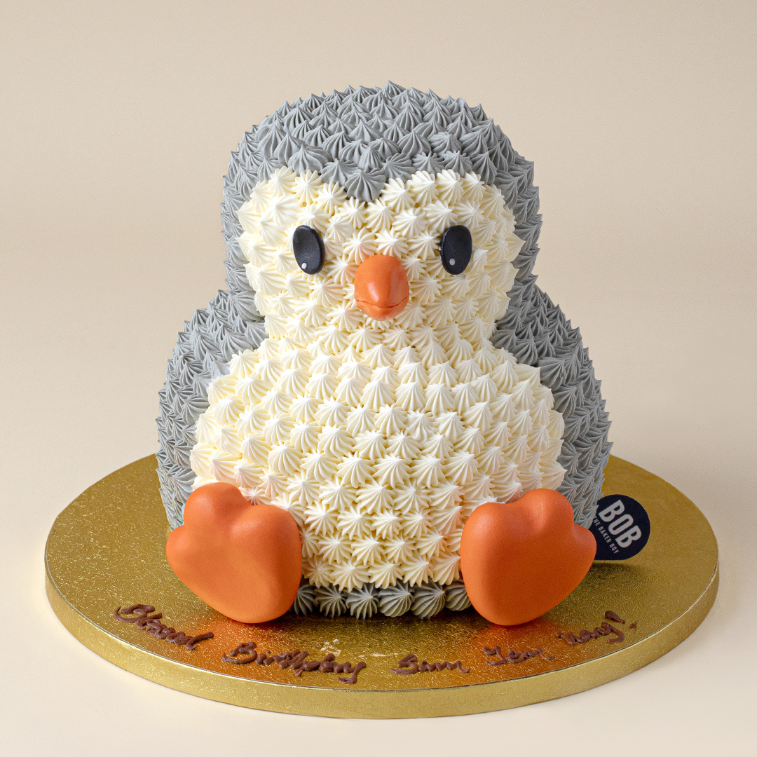 3D Winter Baby Penguin Shaped Cake