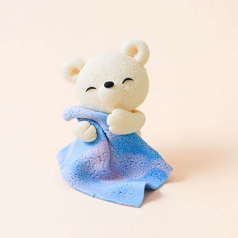 Bear Hugging Blanket Fondant Topper