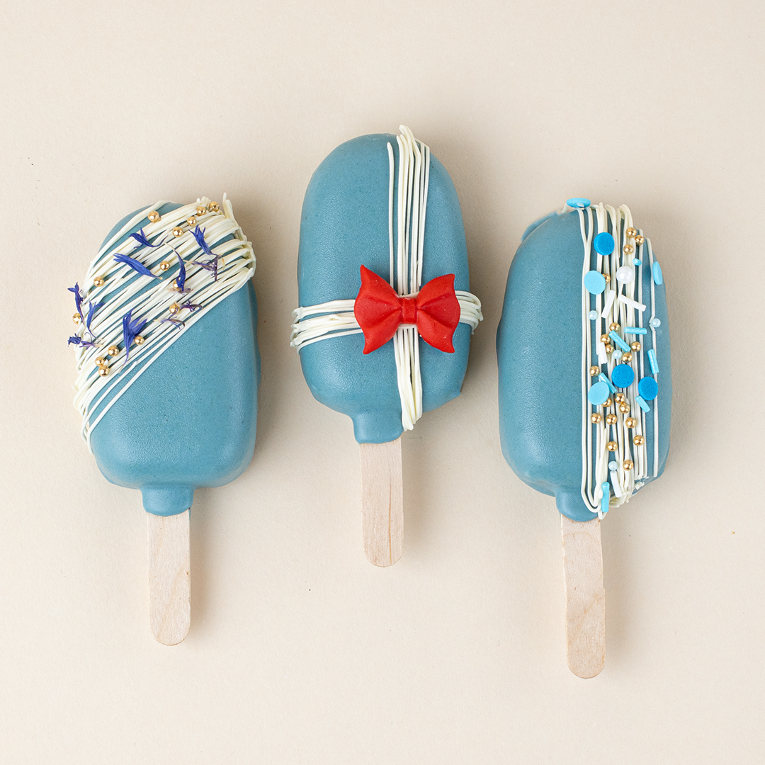 Blue and Gold Cake Pops (3pcs)