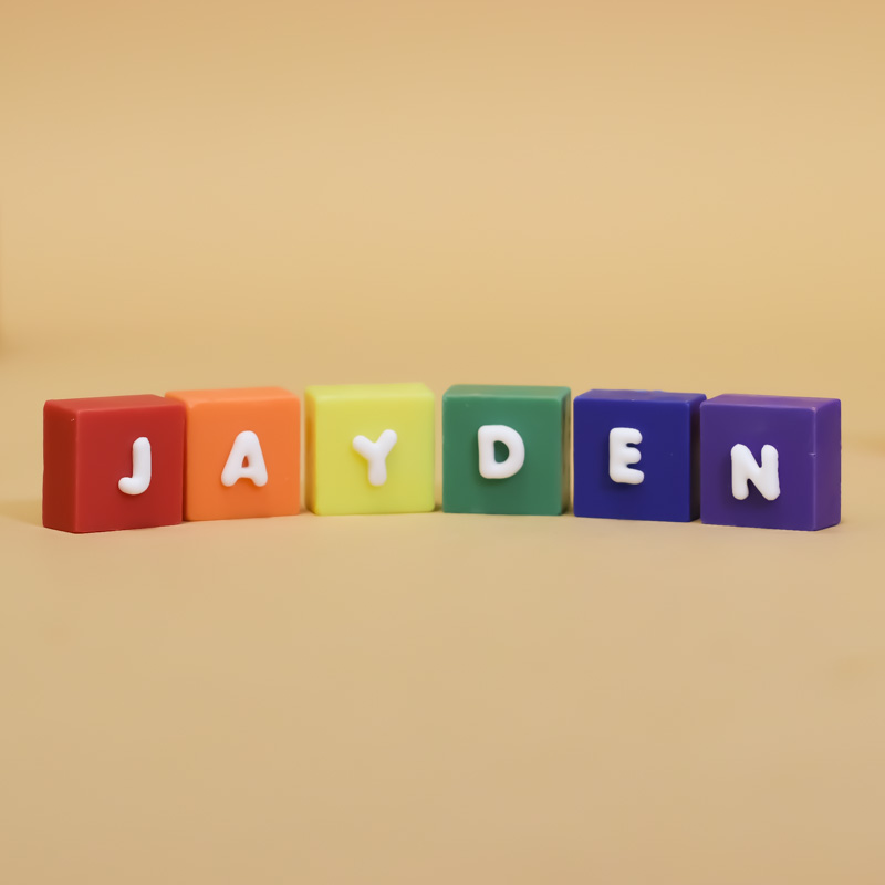 Bold Colorful Name Blocks (Max 8 Letters)