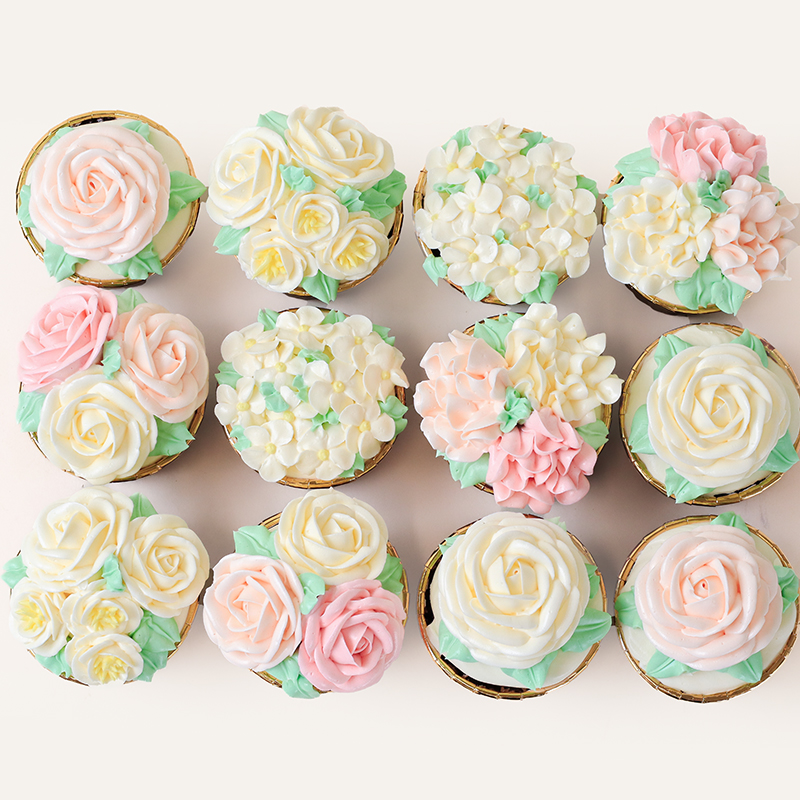 Buttercream Floral Cupcakes
