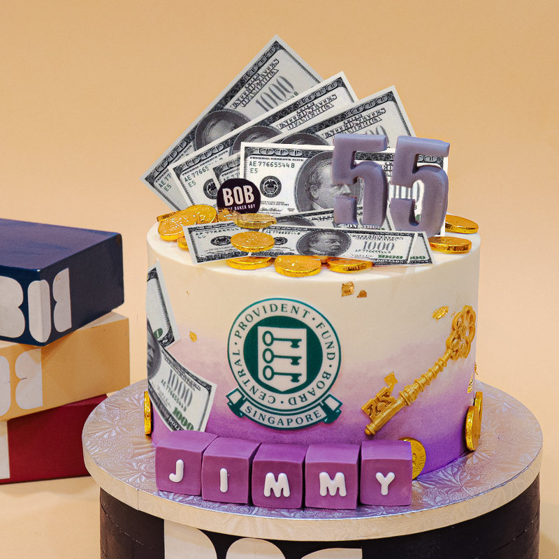 CPF Money Birthday Cake