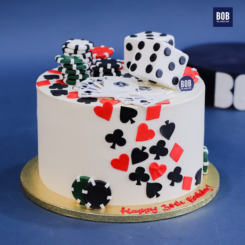 Casino Poker Card Cake