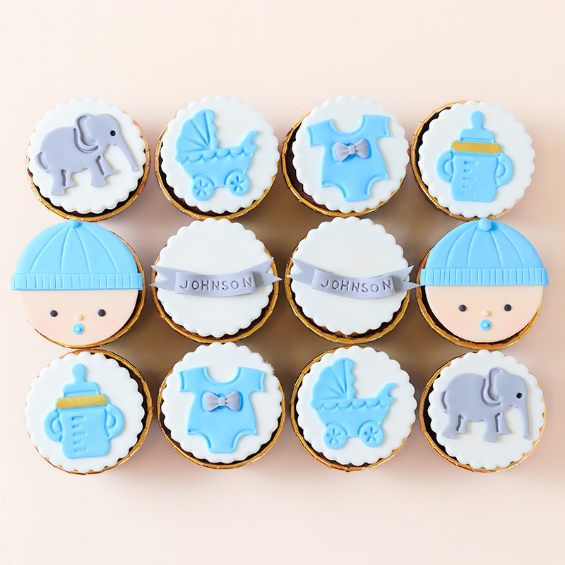 Classic Baby Boy Cupcakes