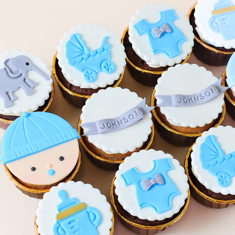 Classic Baby Boy Cupcakes