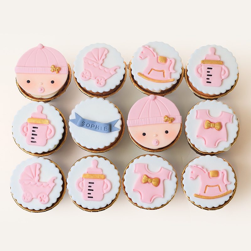 Classic Baby Girl Cupcakes