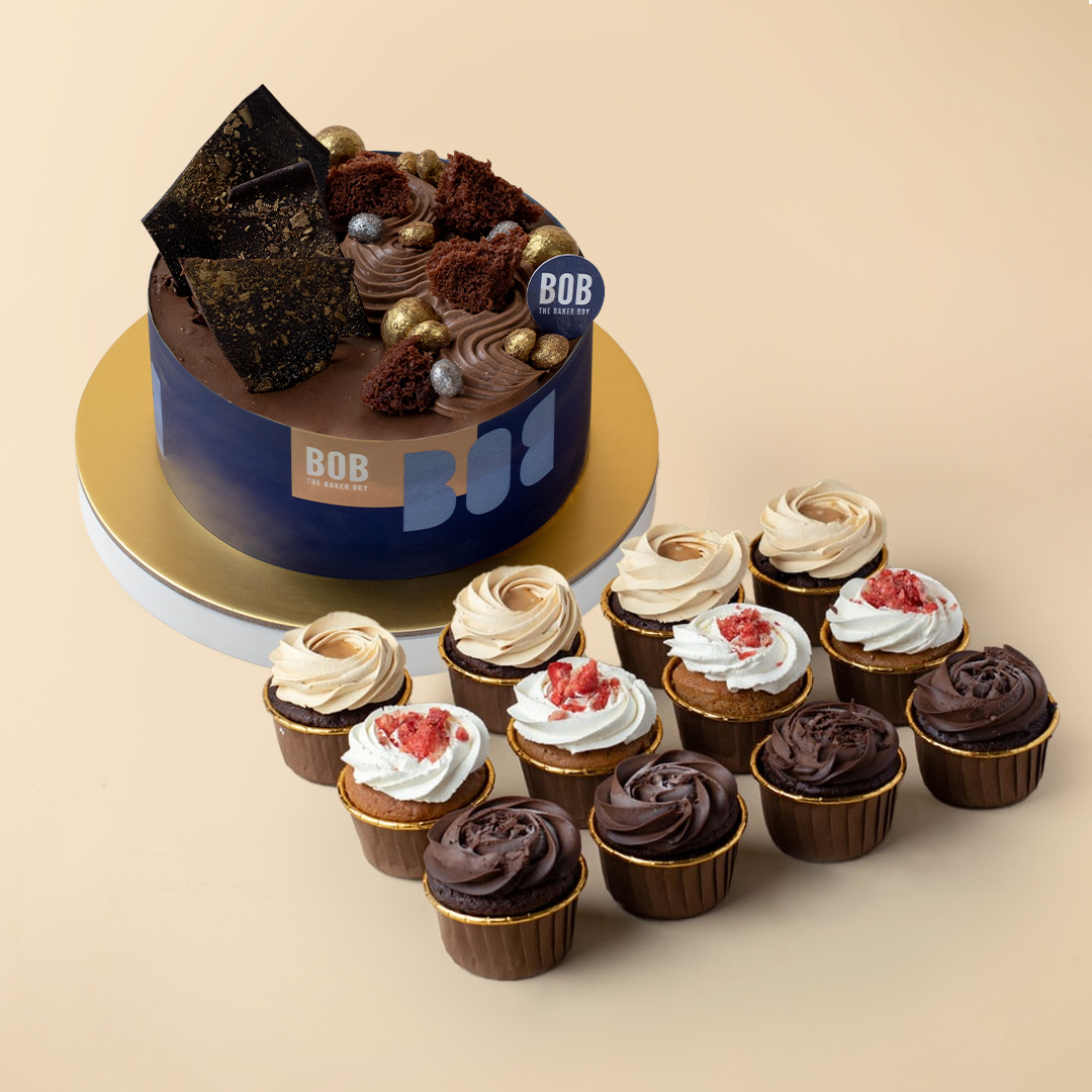 Classic Cake + Assorted Cupcakes Bundle