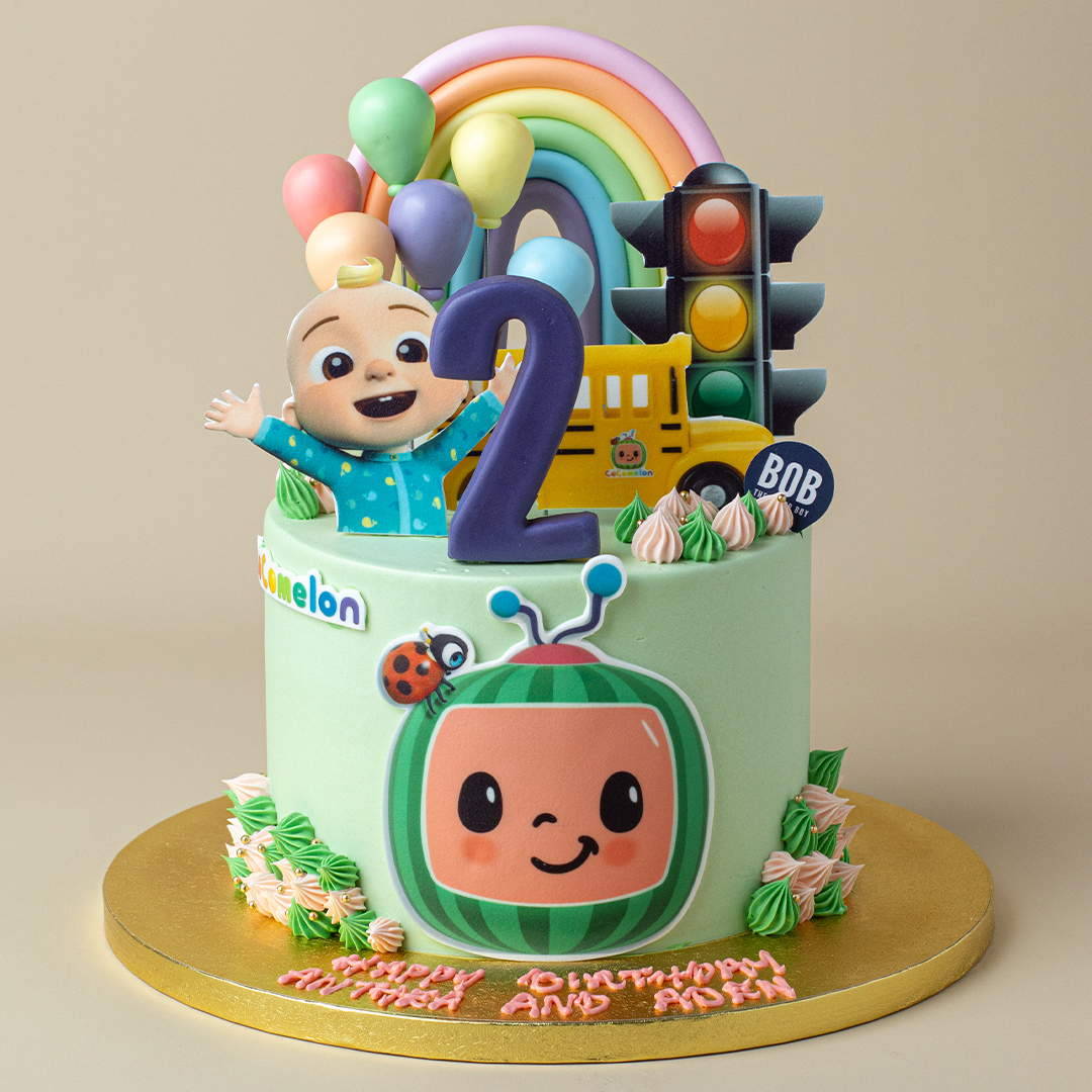 Cocomelon-Themed Birthday Cake for Kids