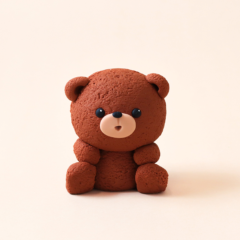 Cute Brown Bear Fondant Topper
