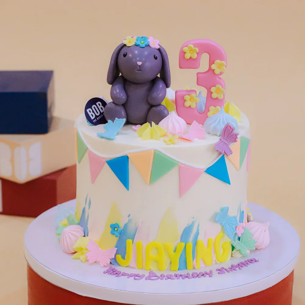 Dainty Rabbit Bunny Cake in Pastels
