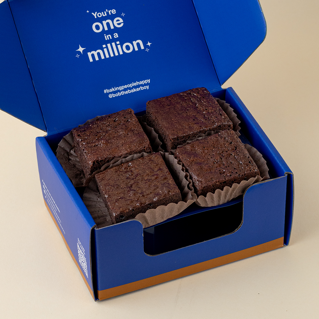 Dark Chocolate 55% Fudgy Brownies (4 PCS)