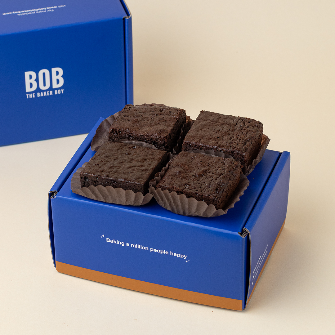 Dark Chocolate 55% Fudgy Brownies (4 PCS)