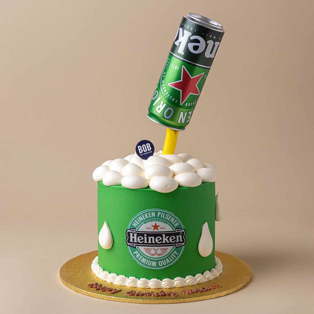 Defying Gravity Floating Beer Can Cake