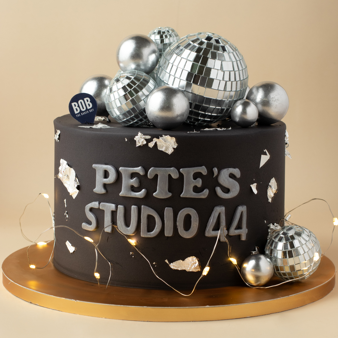 Disco Party Cake with Fairy Lights