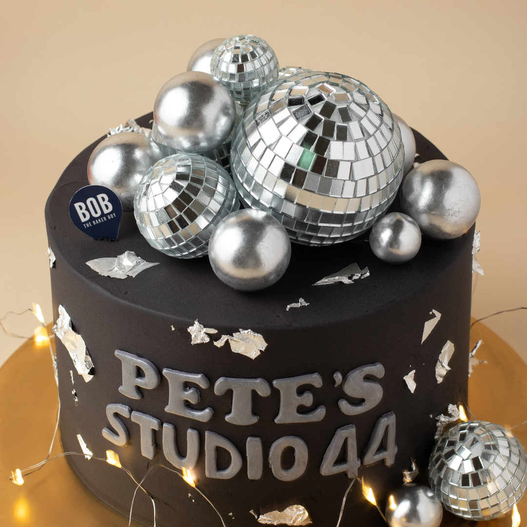 Disco Party Cake with Fairy Lights