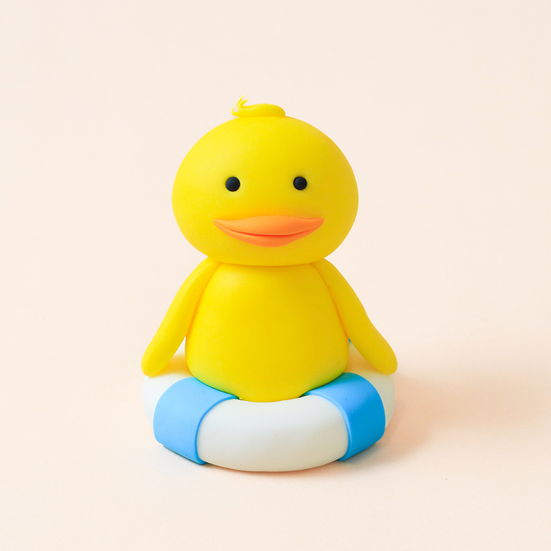 Duck on Float Fondant Topper
