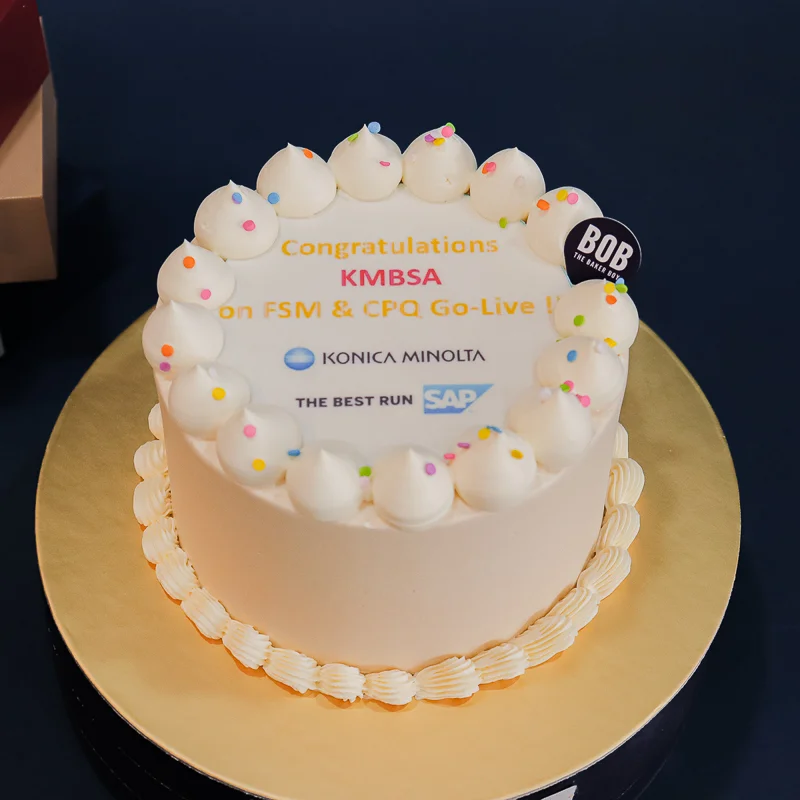 Edible Printed Company Congratulatory Cake