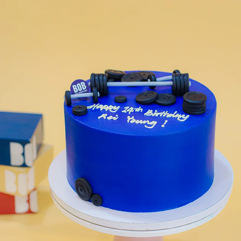 Fitness Gym Themed Cake with Weights