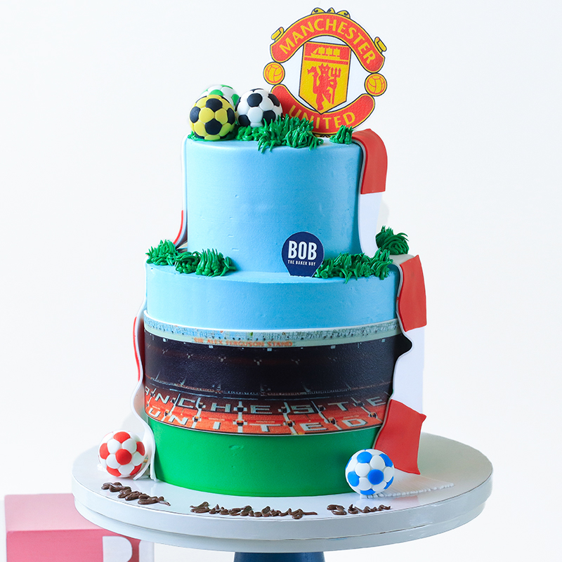 Football Cake with Soccer Balls
