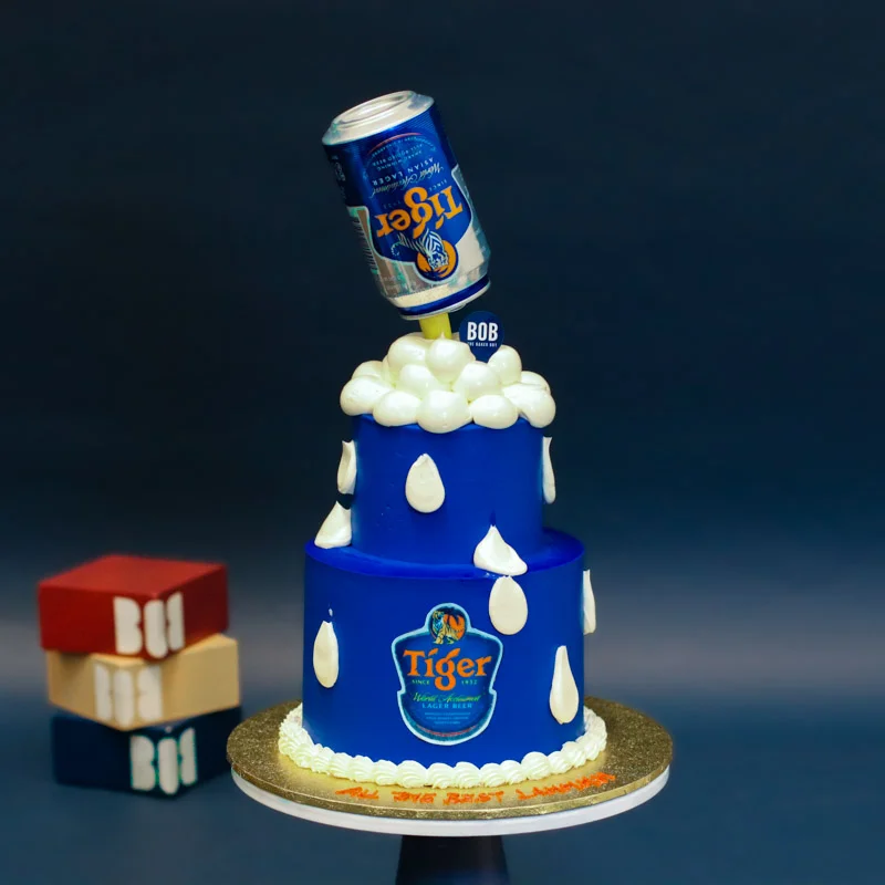 Gravity Defying Pouring Beer Can Cake