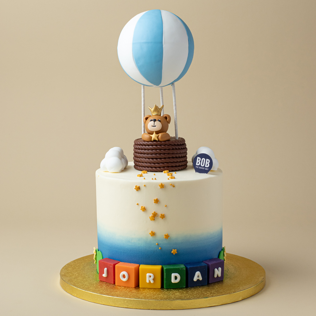 Hot Air Balloon Cake with Bear