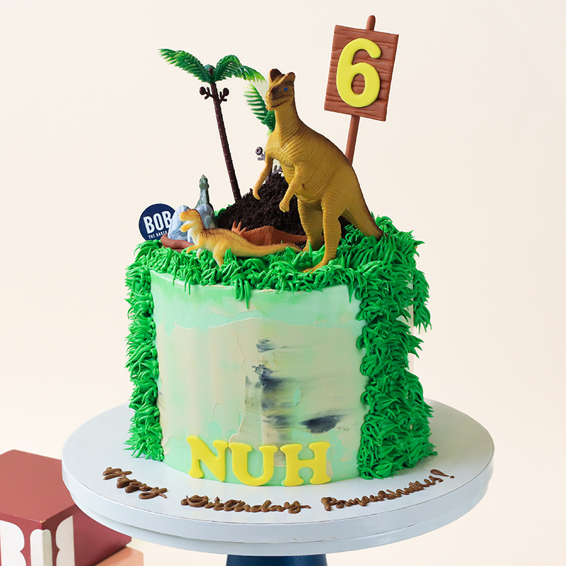King of Dinosaurs Cake with Grass
