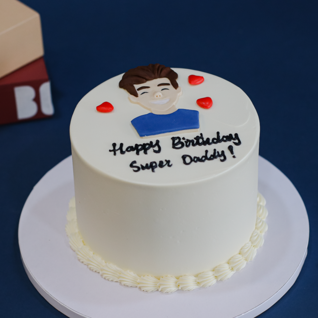 Korean Lettering Cake with Smiling Oppa