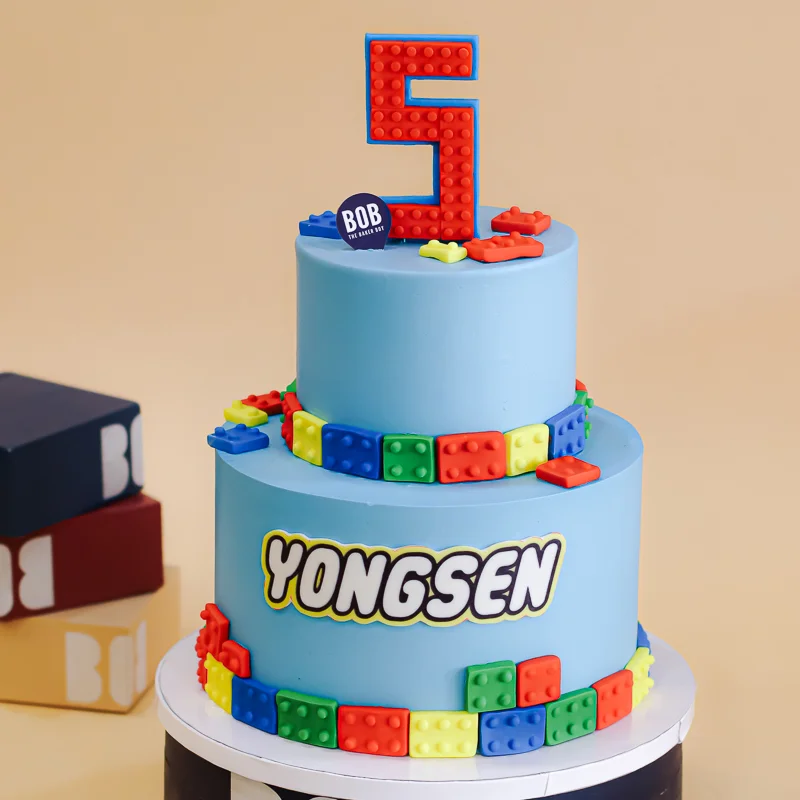 Lego Building Blocks Kids Cake