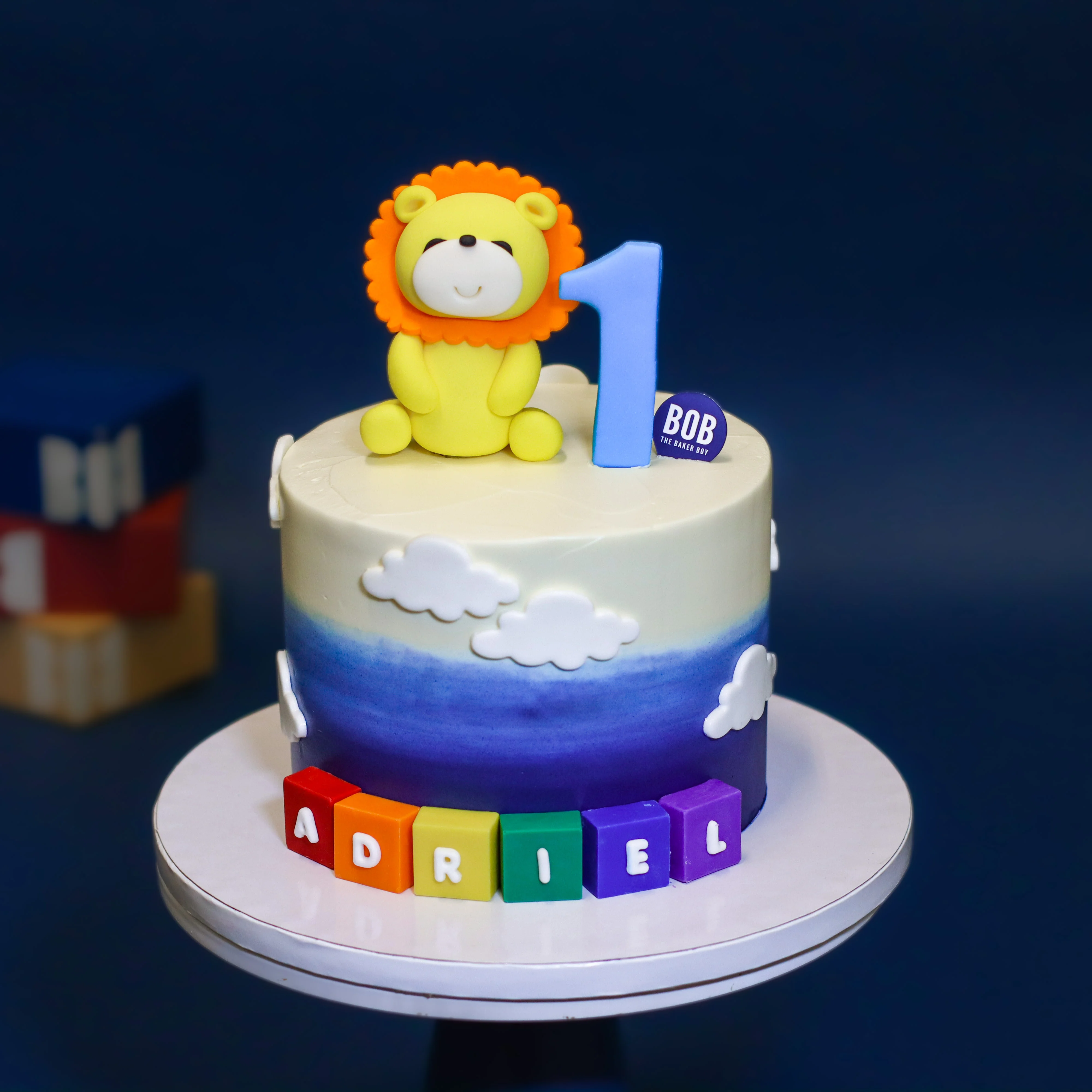Little Jungle Lion Safari Cake