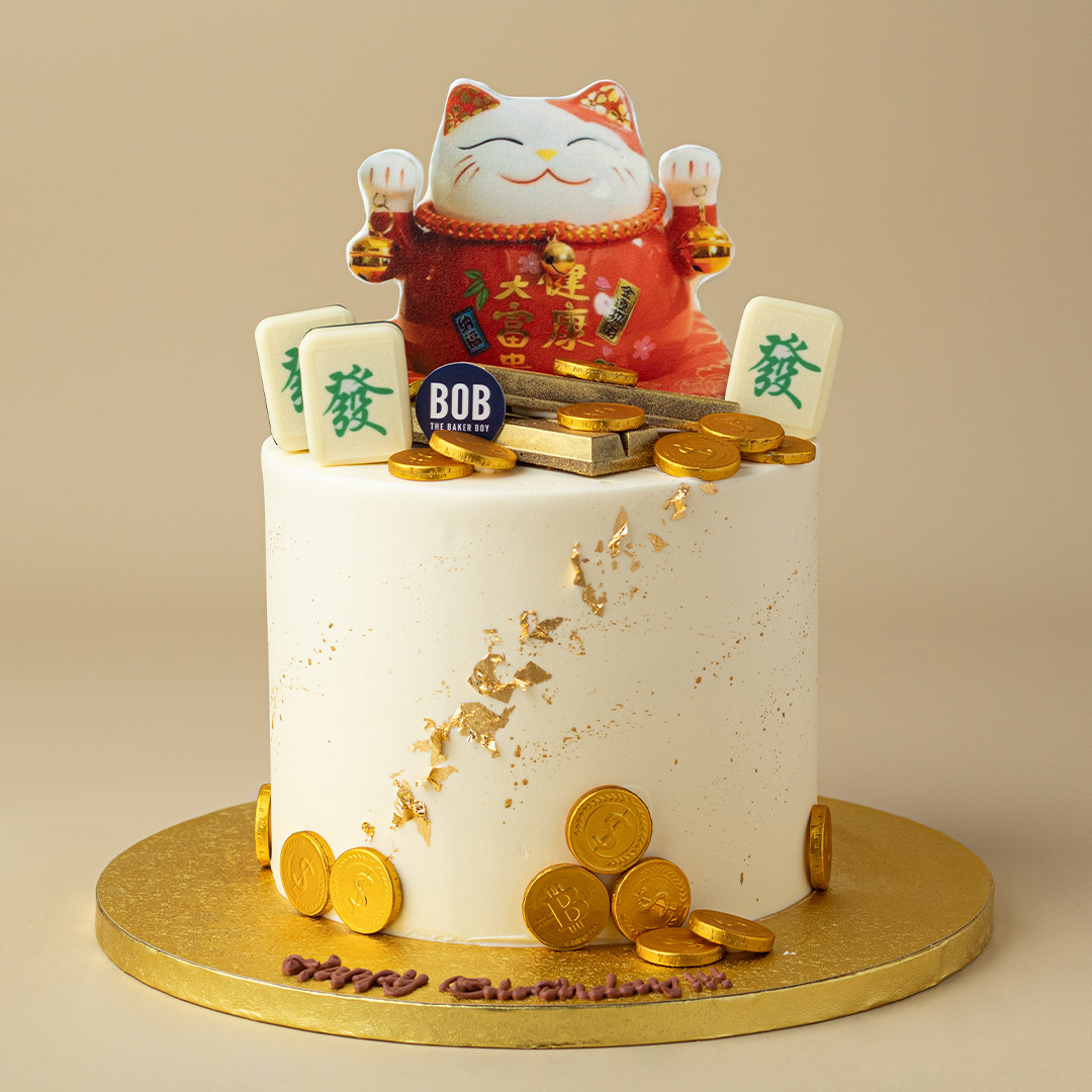 Lucky Fortune Cat Prosperity Cake