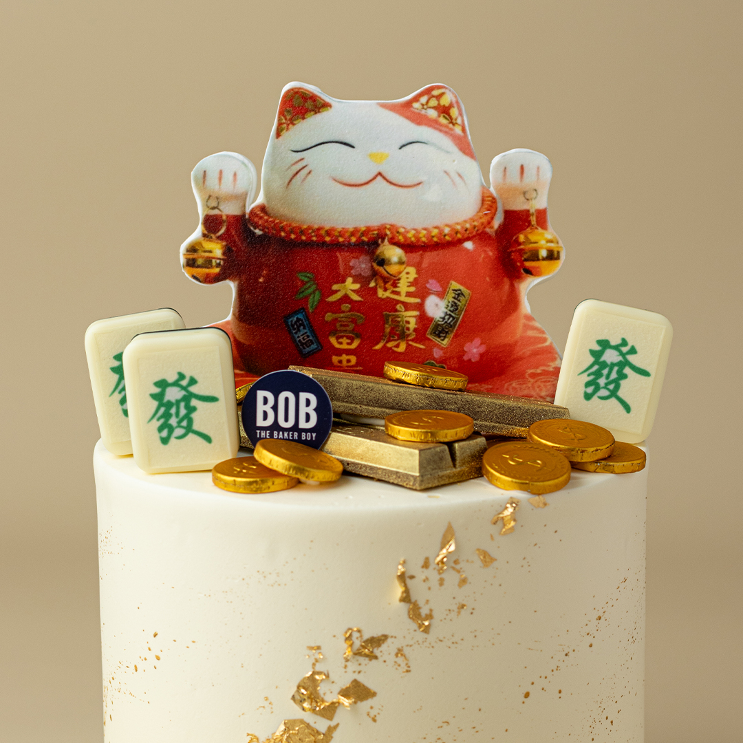 Lucky Fortune Cat Prosperity Cake