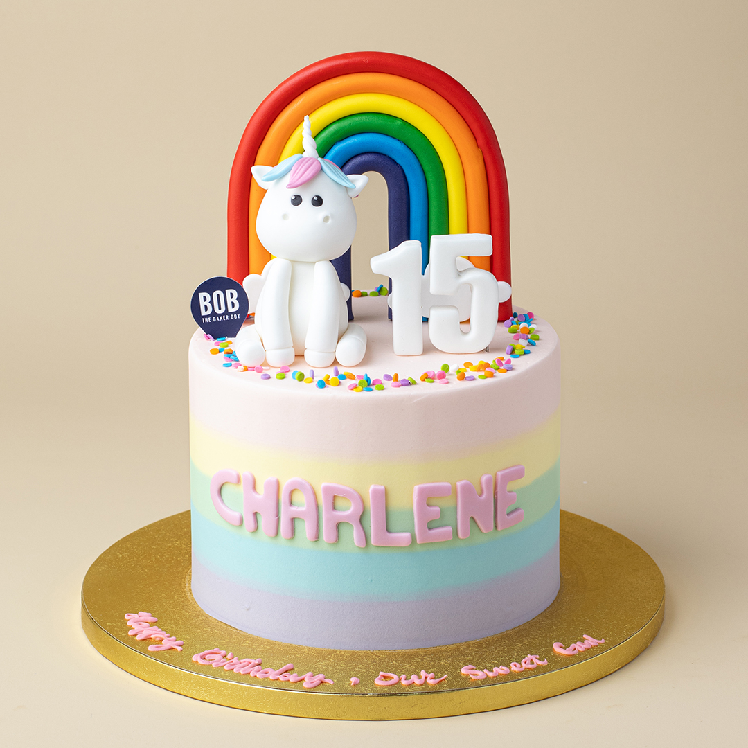 Magical Unicorn Pastel Rainbow Cake