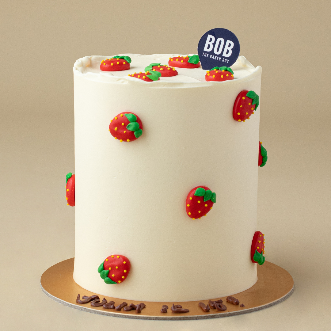 Mini Strawberries Studded Cake