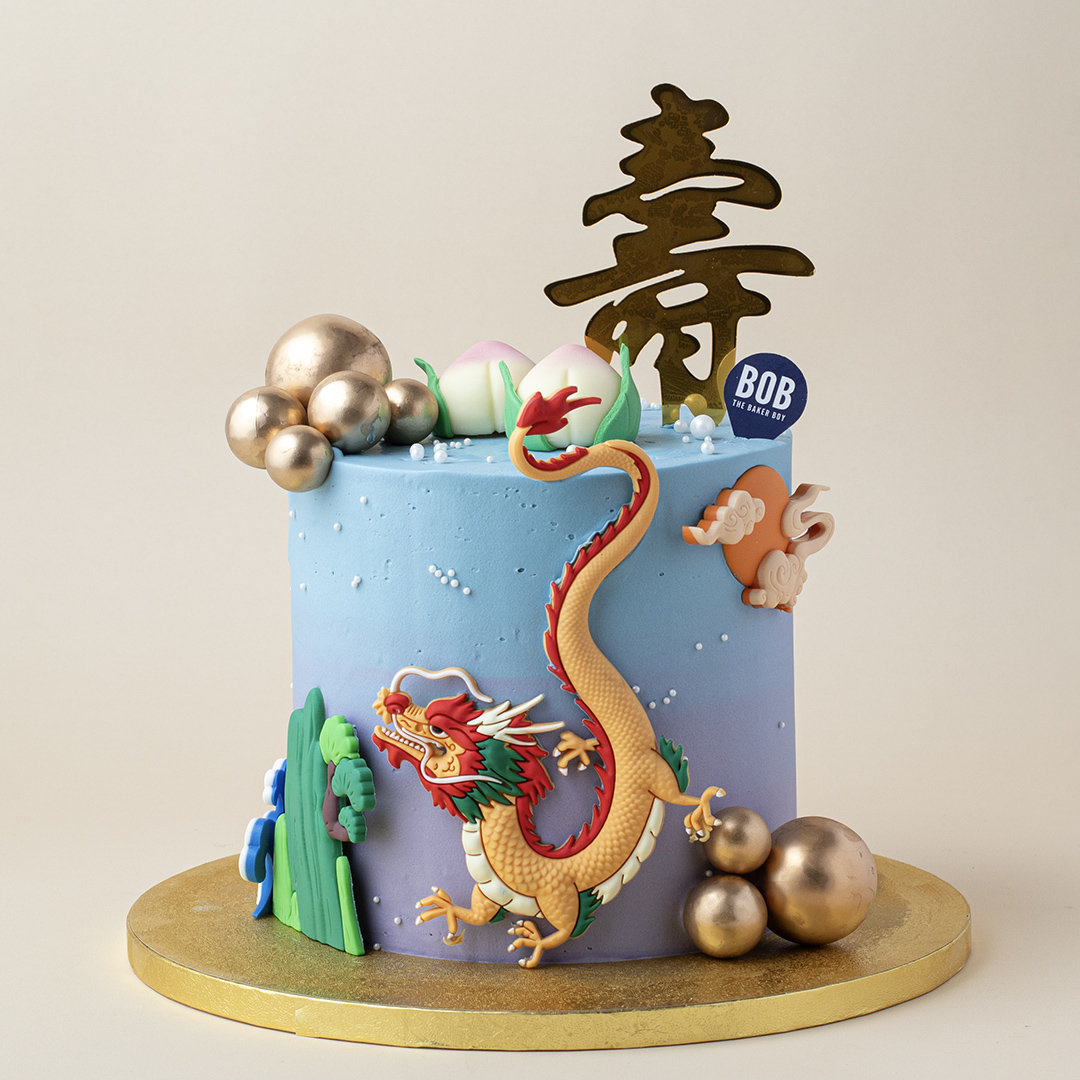 Mythical Dragon Pastel Longevity Cake