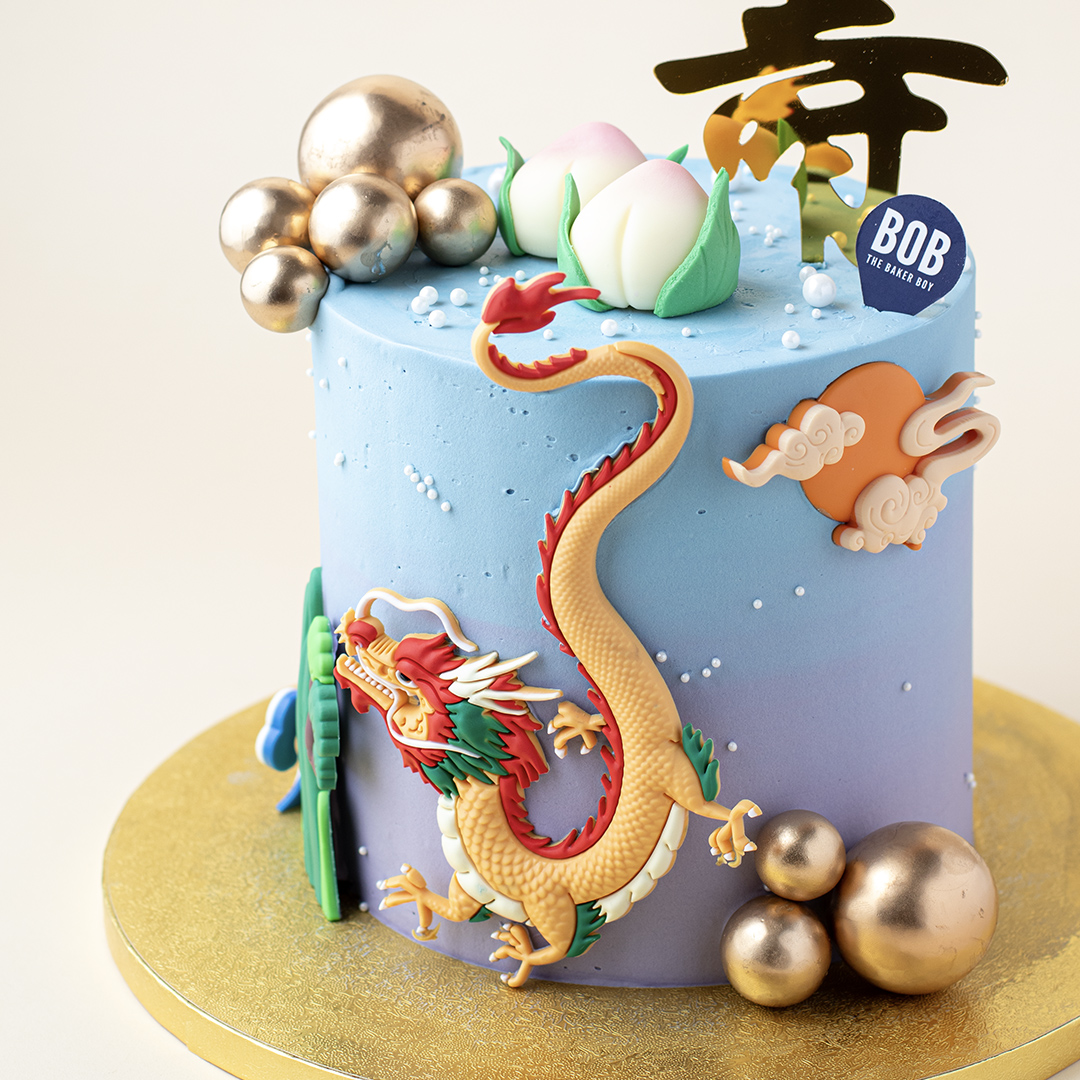 Mythical Dragon Pastel Longevity Cake