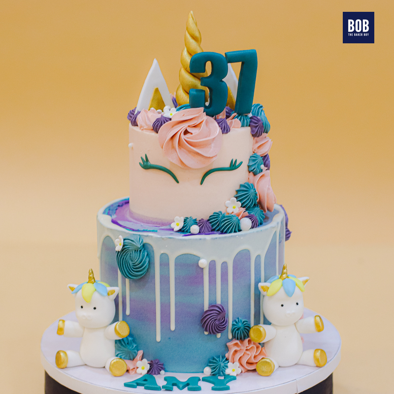Mythical Pastel Unicorn Cake