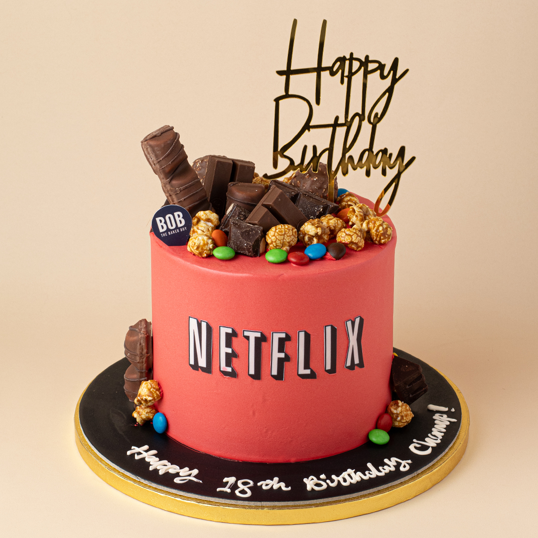 Netflix and Chill Popcorn Cake