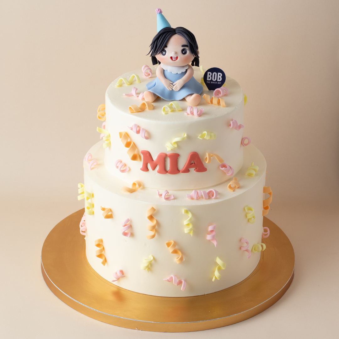 Pastel Confetti Birthday Cake