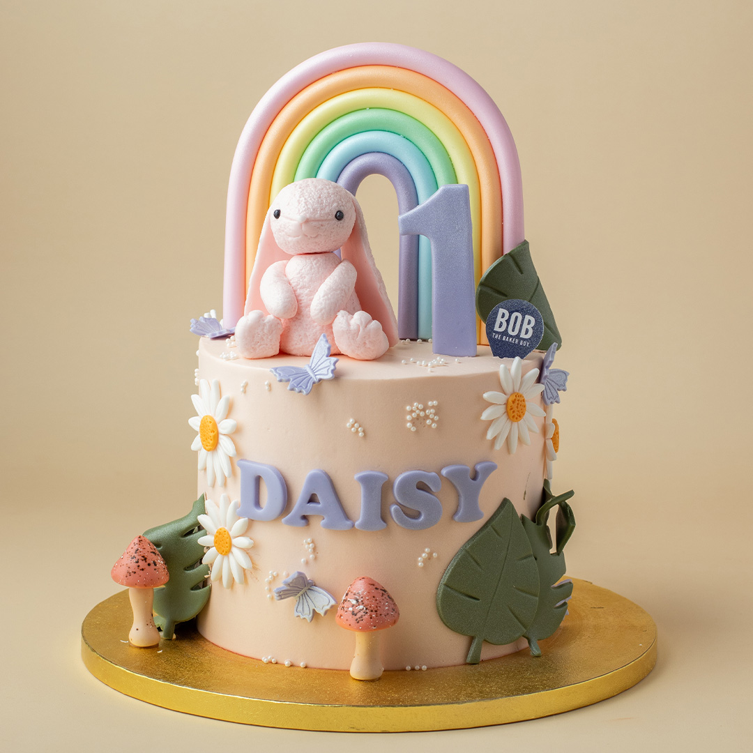 Pastel Pink Jellycat Rainbow Garden Cake