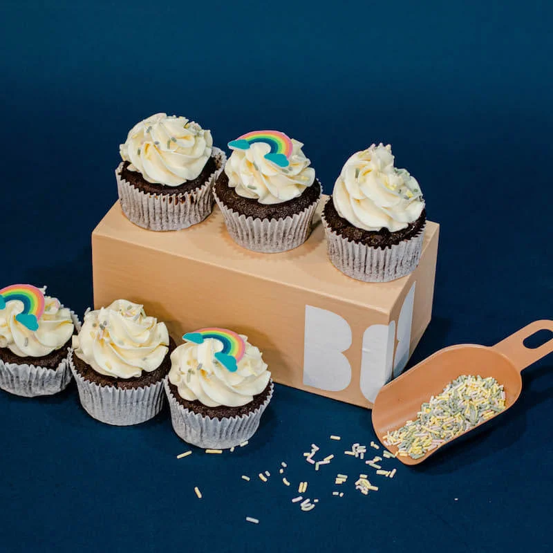Pastel Rainbow Cupcakes (Dozen)