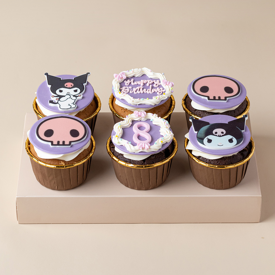 Pink and Purple Kuromi Cupcakes
