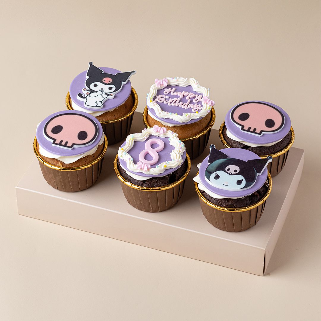 Pink and Purple Kuromi Cupcakes