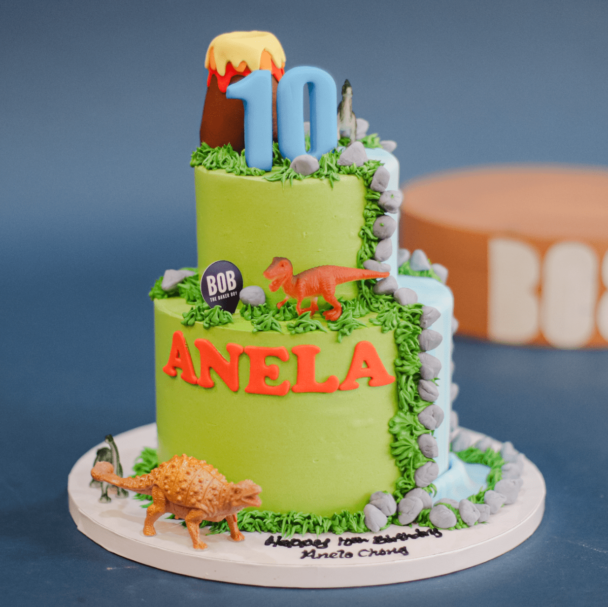 Prehistoric Dinosaur Waterfall Cake