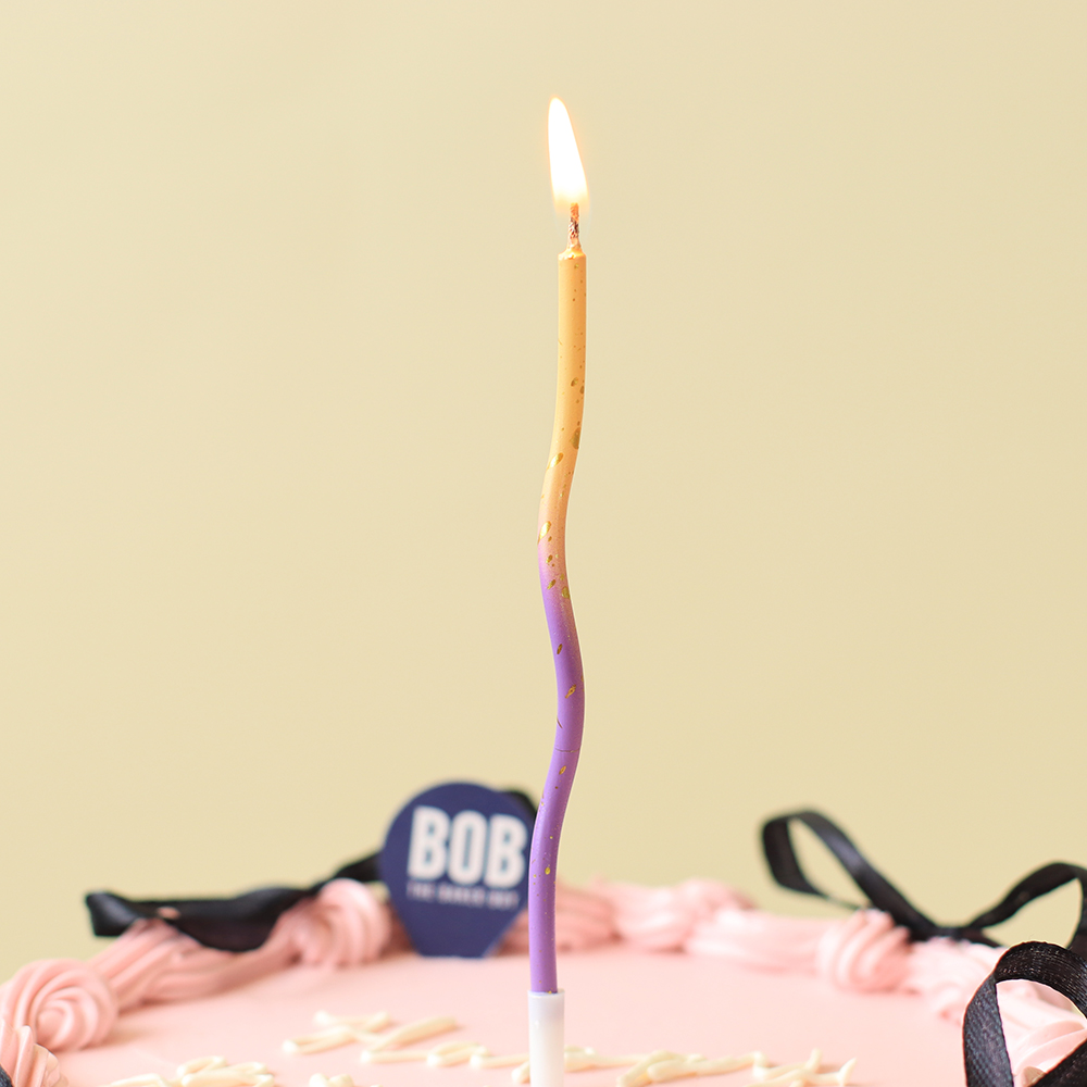 Purple Wavy Candle